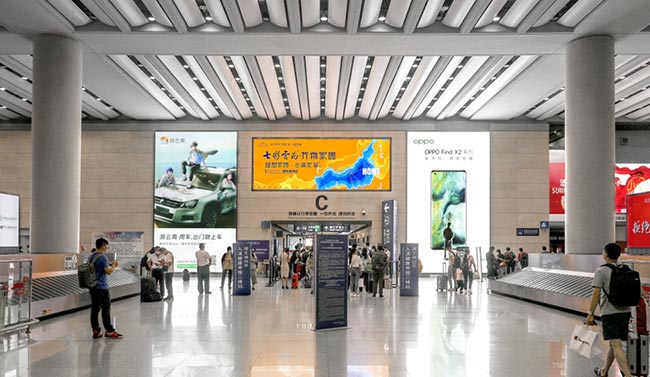昆明機(jī)場(chǎng)行李提取廳都有哪些LED媒體？