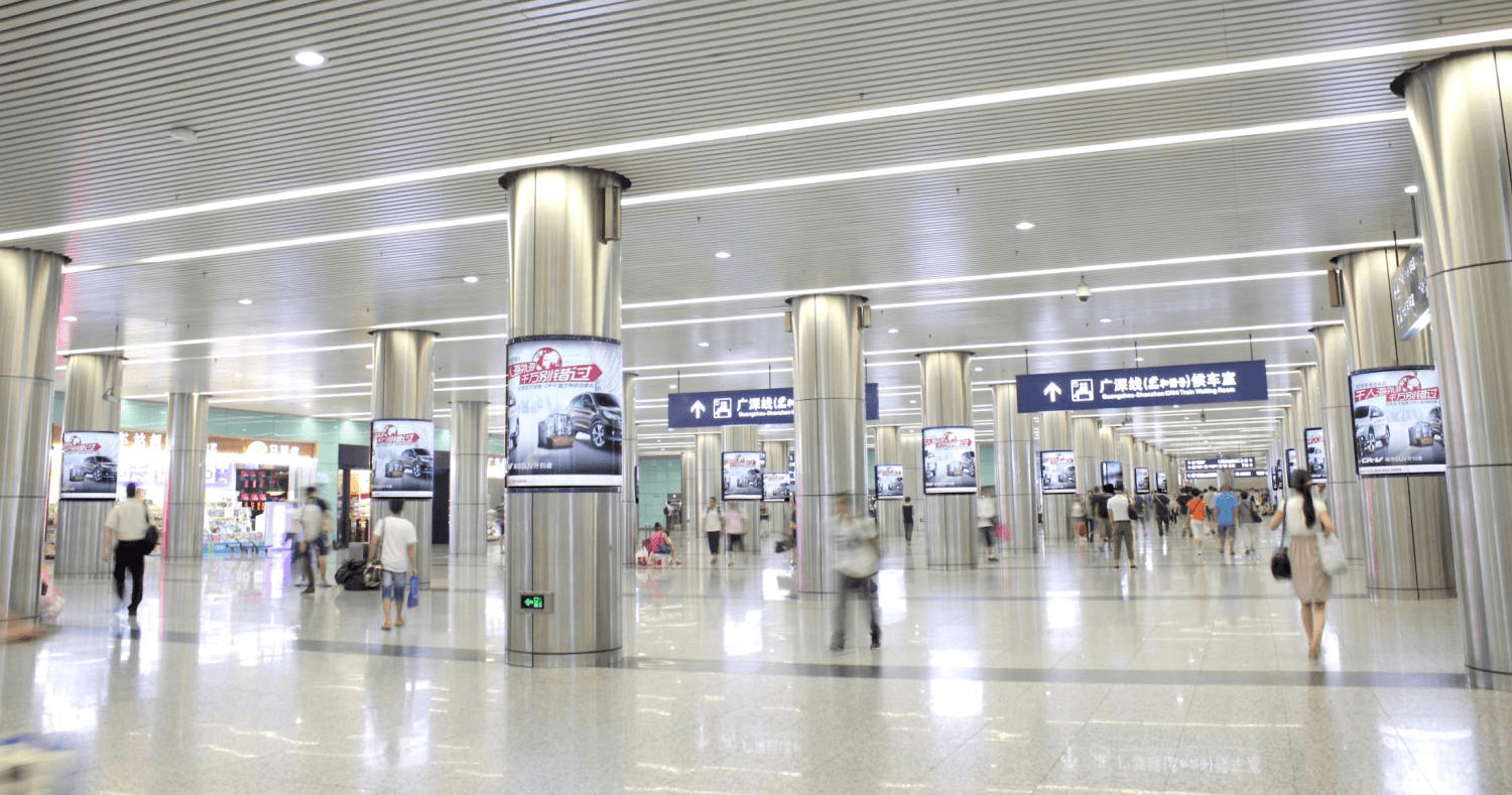 廣州東站廣告多少錢(qián)廣告位有哪些？廣州東高鐵站廣告廣深和諧號(hào)