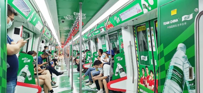 石家莊地鐵創(chuàng)意全景內(nèi)包車(chē)廣告優(yōu)秀案例，石家莊地鐵列車(chē)廣告價(jià)格
