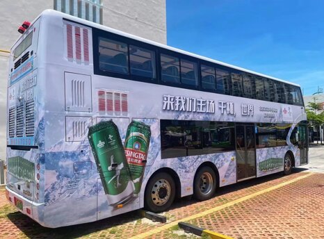 第一戶外傳媒-三亞雙層巴士車身廣告