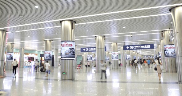 廣州東站廣告多少錢廣告位有哪些？廣州東高鐵站廣告廣深和諧號(hào)